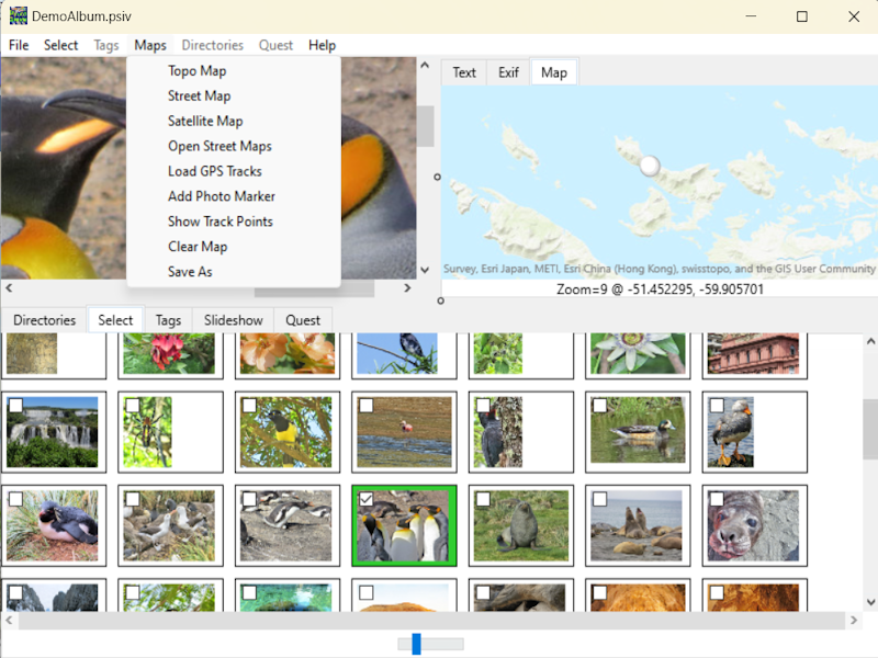 Photo Sieve maps screen shot